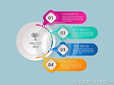 Info-graphic design template and marketing icons, Business concept with 4 options Vector Illustration