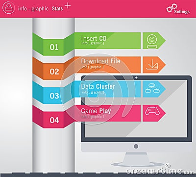 Info-Graphic elements Vector Illustration