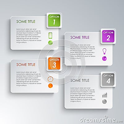 Info graphic options design template Vector Illustration