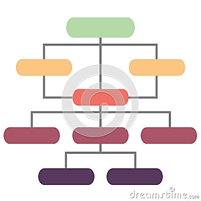 Info graphic and organizational structure Vector Illustration