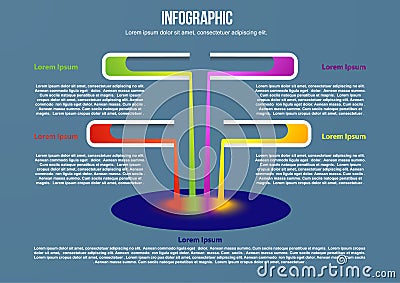 Info graphic with test tubes Vector Illustration