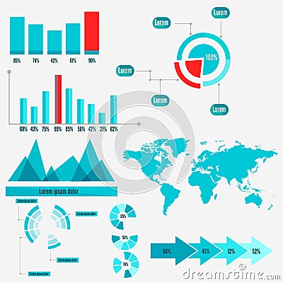 Info graphics, business graphics Vector Illustration