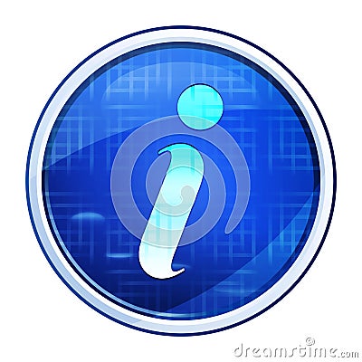 Info icon futuristic blue round button vector illustration Cartoon Illustration