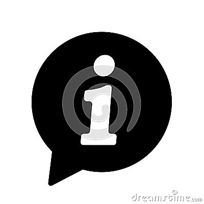 Info icon, Information sign icon. Info speech bubble symbol. i letter vector. Vector Illustration