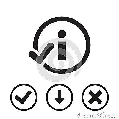 Info icon stock vector illustration flat design Vector Illustration