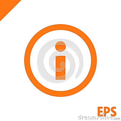 Info icon stock vector illustration flat design Vector Illustration