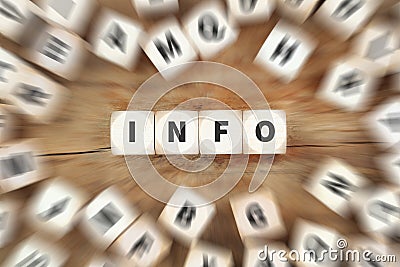 Info information help support dice business concept Stock Photo