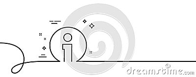 Info line icon. Information center sign. Continuous line with curl. Vector Vector Illustration