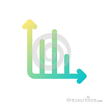 Infochart pixel perfect gradient linear ui icon Vector Illustration