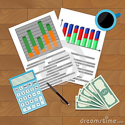 Infochart report result Vector Illustration