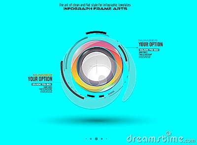 Infograph template with multiple choices and a lot of infographic design elements Vector Illustration