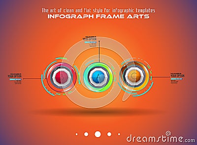 Infograph template with multiple choices and a lot of infographic design elements Vector Illustration