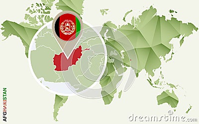 Infographic for Afghanistan, detailed map of Afghanistan with flag Vector Illustration