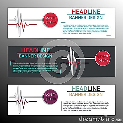 Infographic banner design. Medical conception. Vector Vector Illustration