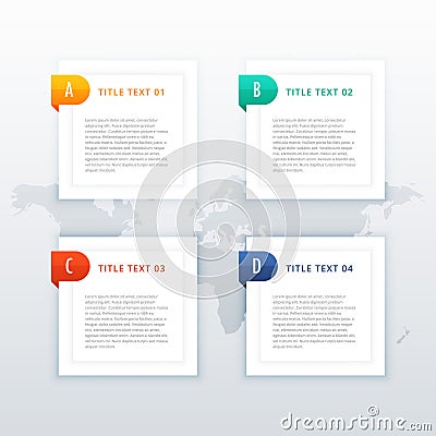 Infographic banners with four steps Vector Illustration