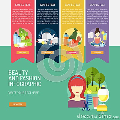 Beauty and Fashion Infographic Complex Stock Photo