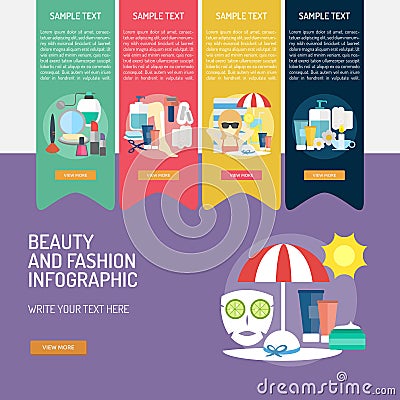 Beauty and Fashion Infographic Complex Stock Photo