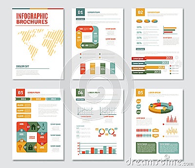 Infographic Brochures Set Vector Illustration