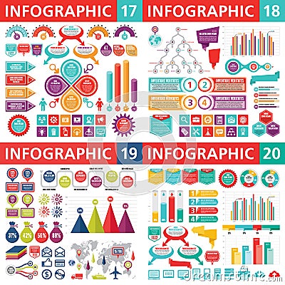 Infographic business design elements - vector illustration. Infograph template collection. Creative graphic. Vector Illustration