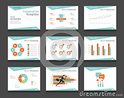 Infographic business presentation template set. powerpoint template design backgrounds Vector Illustration