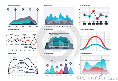 Infographic chart. Statistics bar graphs, economic diagrams and charts. Demographic infographics vector elements Vector Illustration