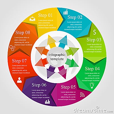 Infographic circle template Vector Illustration