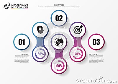 Infographic concept. Template for diagram, graph. Vector Vector Illustration
