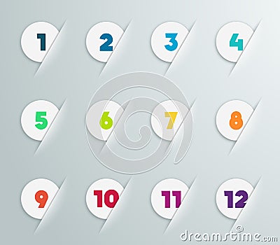 Infographic 3D Numbered Step Bubbles 4 Vector Illustration
