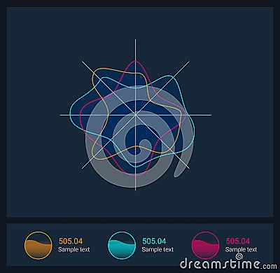 Infographic dashboard template with flat design graphs and charts. Processing analysis of data Stock Photo