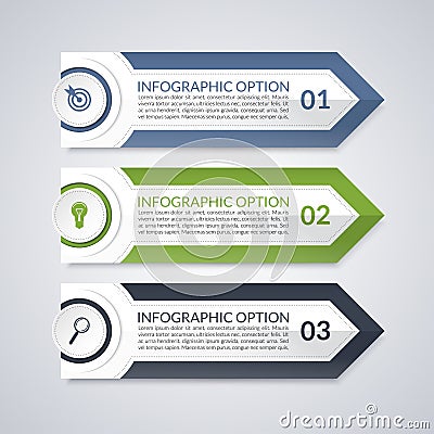 Infographic design arrow options template Vector Illustration