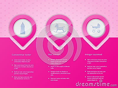 Infographic design with baby icons Vector Illustration