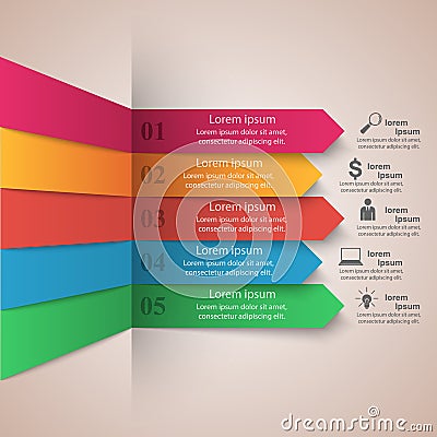 Infographic design. Bulb, Light icon. Vector Illustration