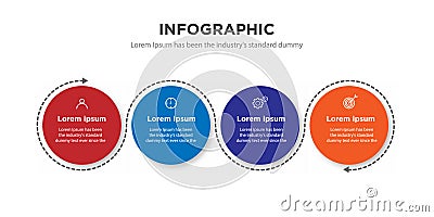 Infographic design with icons and 4 options or steps. infographics for business concept Vector Illustration