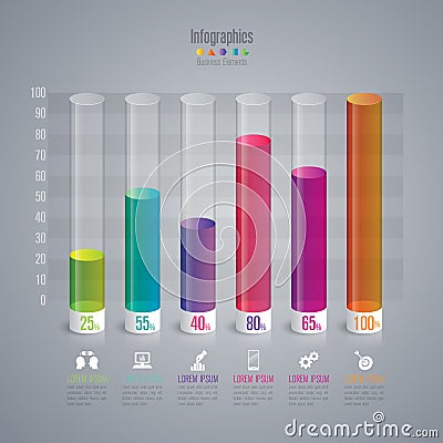 Infographic design and marketing icons. Vector Illustration