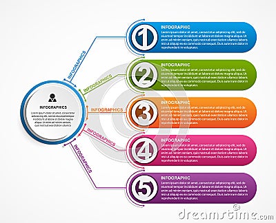 Infographic design organization chart template for business presentations or information banner Vector Illustration