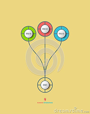 Infographic design with 3 steps. Goal solution concept. Business analysis. Vector illustration for planning, presentation and Vector Illustration