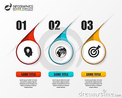 Infographic design template. Business concept with 3 options Vector Illustration