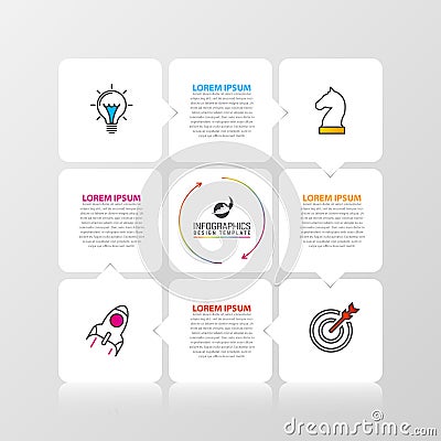 Infographic design template. Business concept with 4 steps Vector Illustration