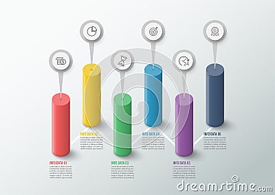 Infographic design template can be used for workflow layout, diagram, number options, web design. Infographic business concept Vector Illustration