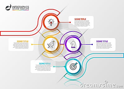 Infographic design template. Creative concept with 4 steps Vector Illustration