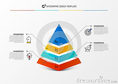 Infographic design template. Creative concept with 4 steps Vector Illustration