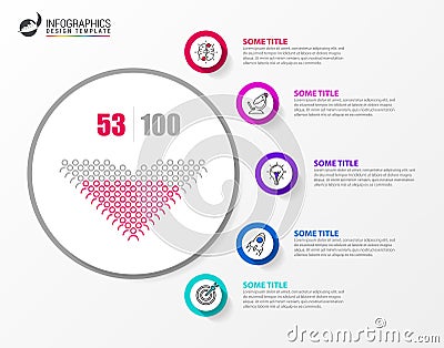 Infographic design template. Creative concept with 5 steps Vector Illustration