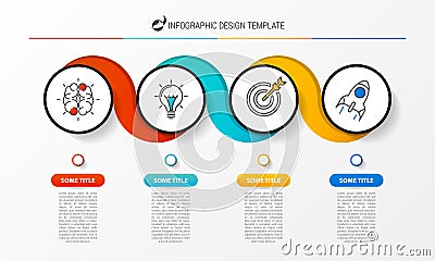 Infographic design template. Creative concept with 4 steps Vector Illustration