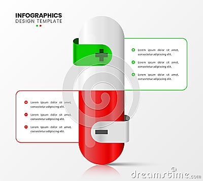 Infographic design template. Creative concept with 2 steps Vector Illustration