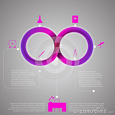 Infographic for education with Mobius stripe Vector Illustration