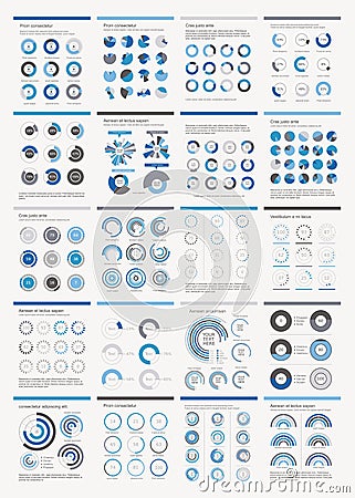 Infographic Elements.Big chart set icon. Vector Illustration