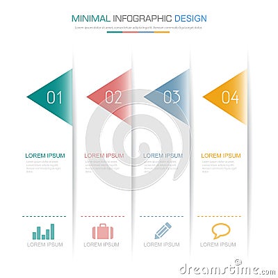 Infographic Elements with business icon on full color background circle process or steps and options workflow diagrams,vector Cartoon Illustration