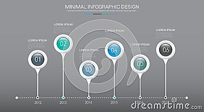 Infographic Elements with business icon on full color background circle process or steps and options workflow diagrams,vector Vector Illustration