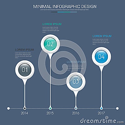 Infographic Elements with business icon on full color background process or steps and options workflow diagrams,vector design Vector Illustration