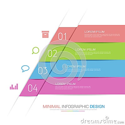 Infographic Elements with business icon on full color background process or steps and options workflow diagrams,vector design Vector Illustration